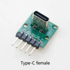 2pcs Micro Mini USB Type C USB 2.0 3.0 Male Female PCB Connector 90 Degree with Pin Header Data Charging Cable Jack Test Board