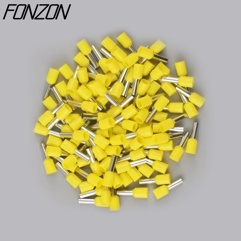 100PCS/pack Insulated Wire Crimp Terminals E0508 1008 1508 7508 2508 Tubular Pressure Wire Ferrule Connectors Pin-Type Connector