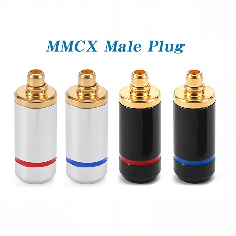 MMCX Male Plug Earphone Headphone Jack MMCX Connector for UE900 SE535 SE215 W10 W20 W30 DIY Accessories Black/Silvery
