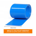 1/5m PVC Heat Shrink Tube Width 50mm ~ 500mm Blue 18650 Lipo Battery Pack Insulated Cable Sleeve Protection Battery Film Wrap