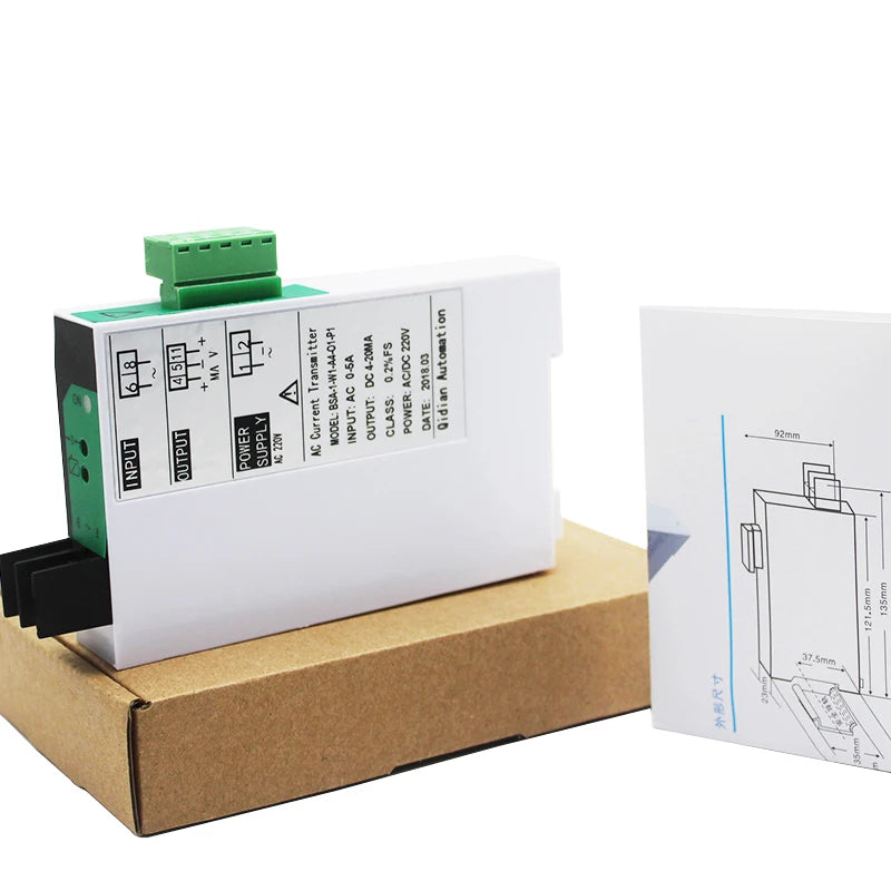 AC 0-1A 2A 5A 10A Current Transmitter 4-20mA 0-5V RS485  Output AC Current Transducer