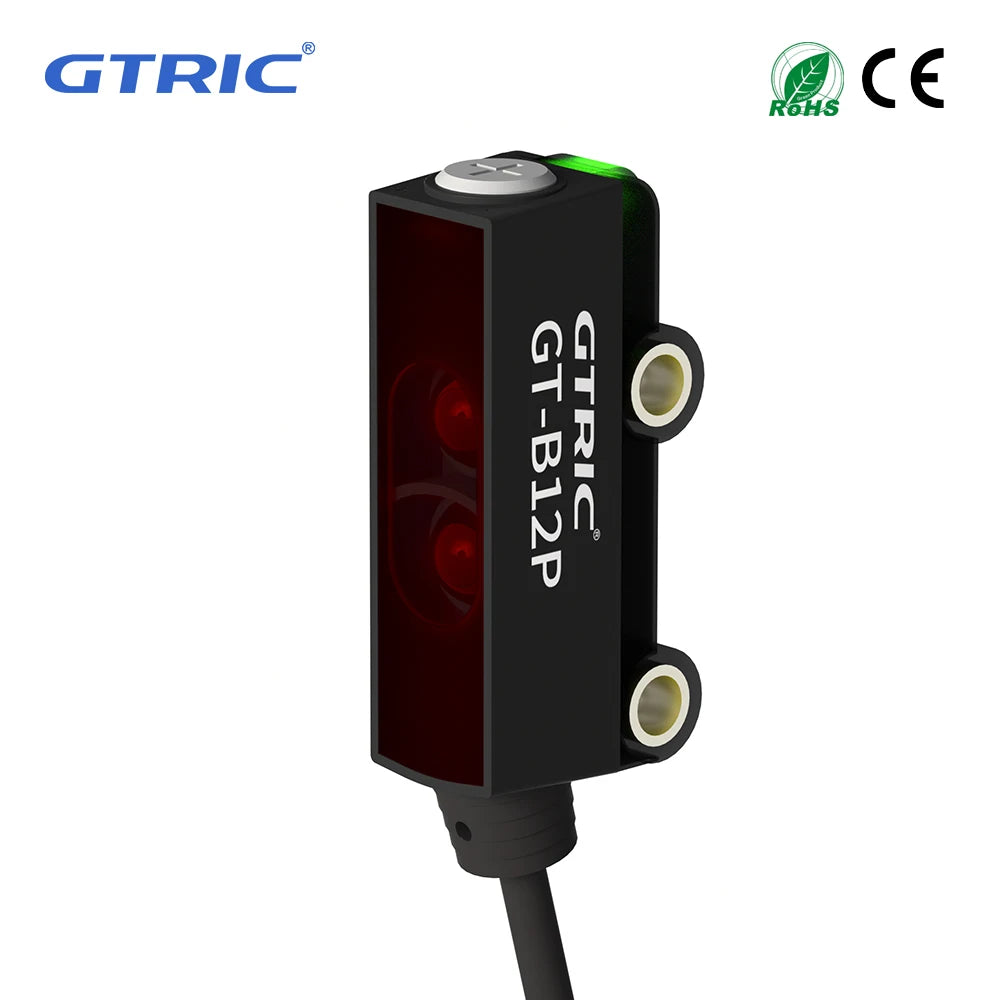 GTRIC Miniature laser Ptoelectronic Sensor NPN PNP Ultra-thin Diffuse Reflection Optical Sensor Switch 3-150mm 24V DC With BGS