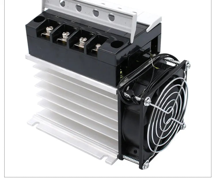 LCTC Three Phase Solid State Relay SSR With Heat Sink 40A 3-Three DC to AC AC To AC 3-32VDC Control For Switch On-Off