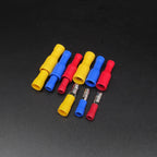 10 Pairs Male Female Bullet Connectors with Insulated Crimp Terminals 22-16 AWG Quick Disconnect Plugs for Audio Wiring
