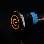 Black Latching Push Button Switch 16/19/22mm with Led Light Waterproof Illuminated  ON OFF Metal Momentary 5V 12V 220V Red Blue