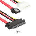 SATA Female Combo 7+15 Pin Data Cable And Power To SATA 7Pin+4 Pin Molex Serial ATA Lead Cable Power Adapter 30cm 50cm