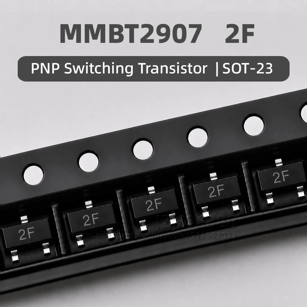 50PCS SOT-23 SMD Transistor MMBT2222 MMBT2907 Marking 1P 2F NPN PNP BJT Triode Switching Transistors Array Assortment Kit