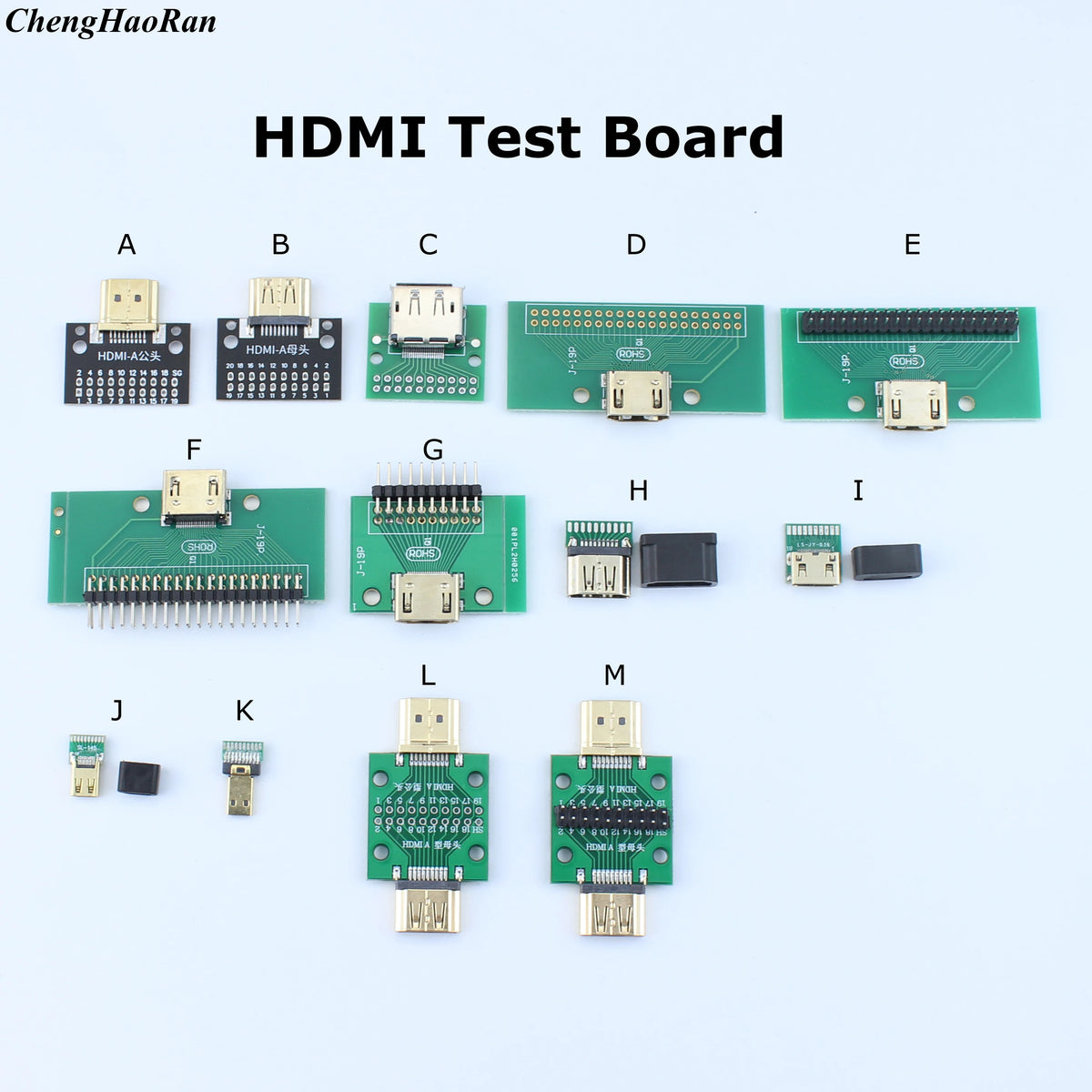 1pcs A-M HDMI Male To Female Test Board MINI Connector with Board PCB 2.54mm Pitch 19/20pin DP HD A Female To Male Adapter Board