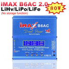 80W IMAX B6AC 2.0 RC Balance Charger for Lipo NiMH Li-ion LiFe NiCD LiHV Battery Charger for 2S 3S 4S 5S 6S Rechargeable Battery
