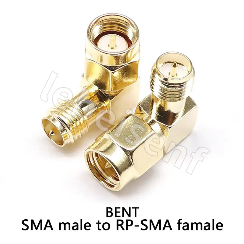 1/5/10/100PCS All Brass 1PC SMA To SMA Male Female Gold Plated RP SMA Male RP-SMA Female Connector RF Adapter Straight Bent L/T