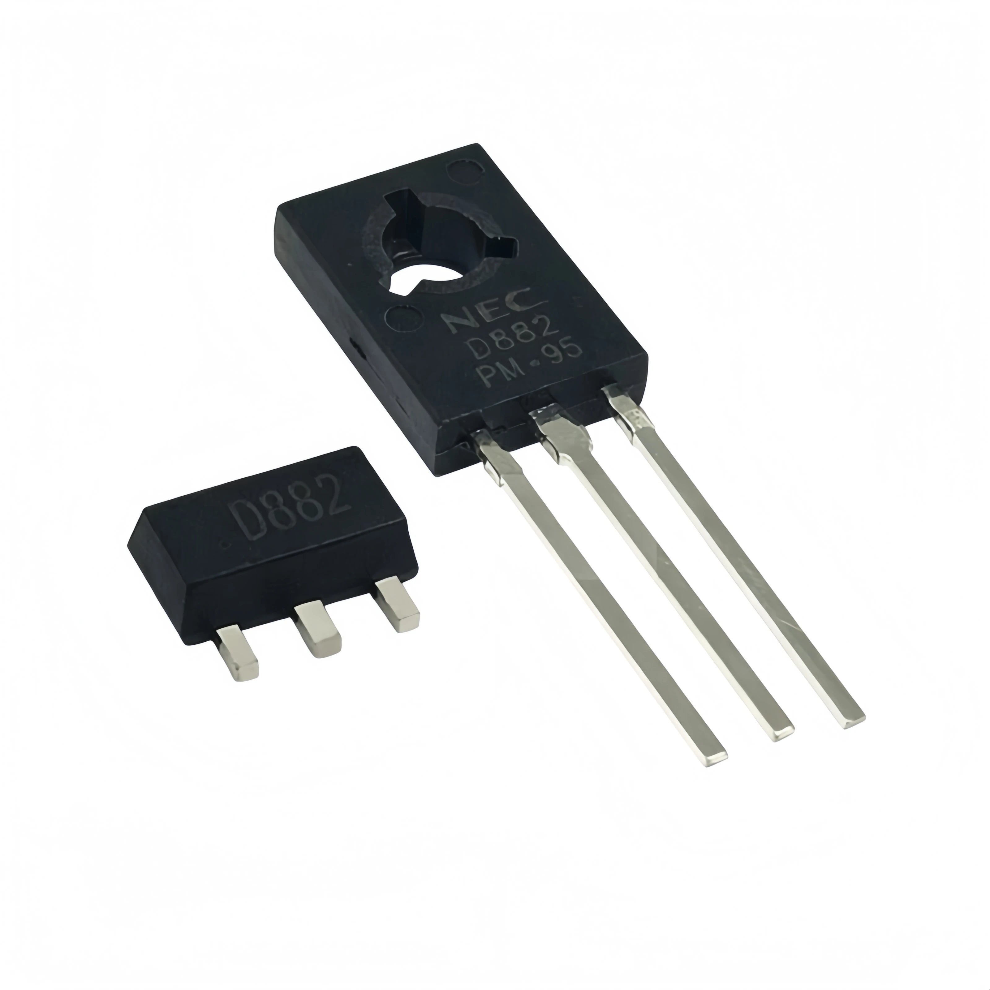 Brand New D882 2SD882 NPN Power Transistor 40V 3A, SOT-89 SMD & TO-126 Through Hole Package 10/20/50/100/200/500/1000pcs