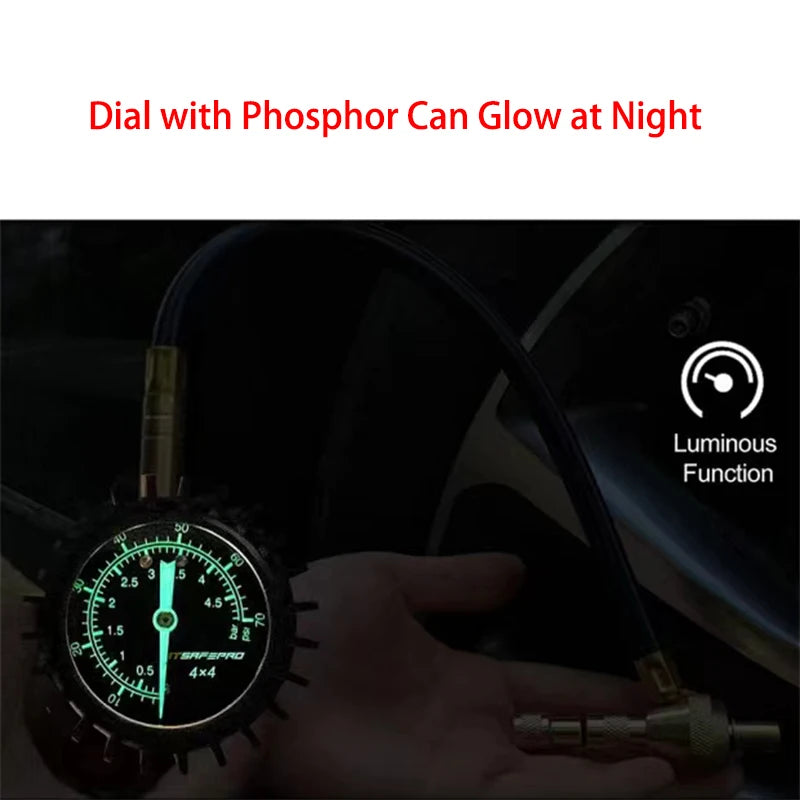 75Psi Auto Tire Tyre Rapid Deflator Pressure Gauge Meter Tool Metal Manometer Barometers Tester Meter for Truck Motorbike