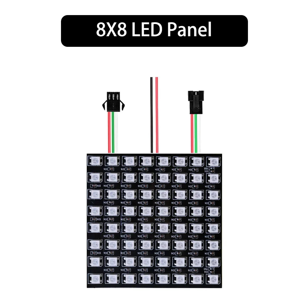 1~5Pcs WS2812B RGB LED Digital Flexible Individually Addressable Panel Light Strip WS2812 8x8 16x16 8x32 Module Matrix Screen 5V