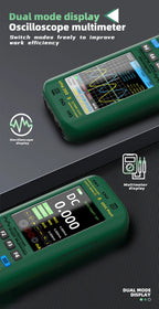 BSIDE 4-IN-1 Handheld Oscilloscope Digital Multimeter+Function Signal Generator Dual Channel O7:25MHz/O9:50MHz Current Tester