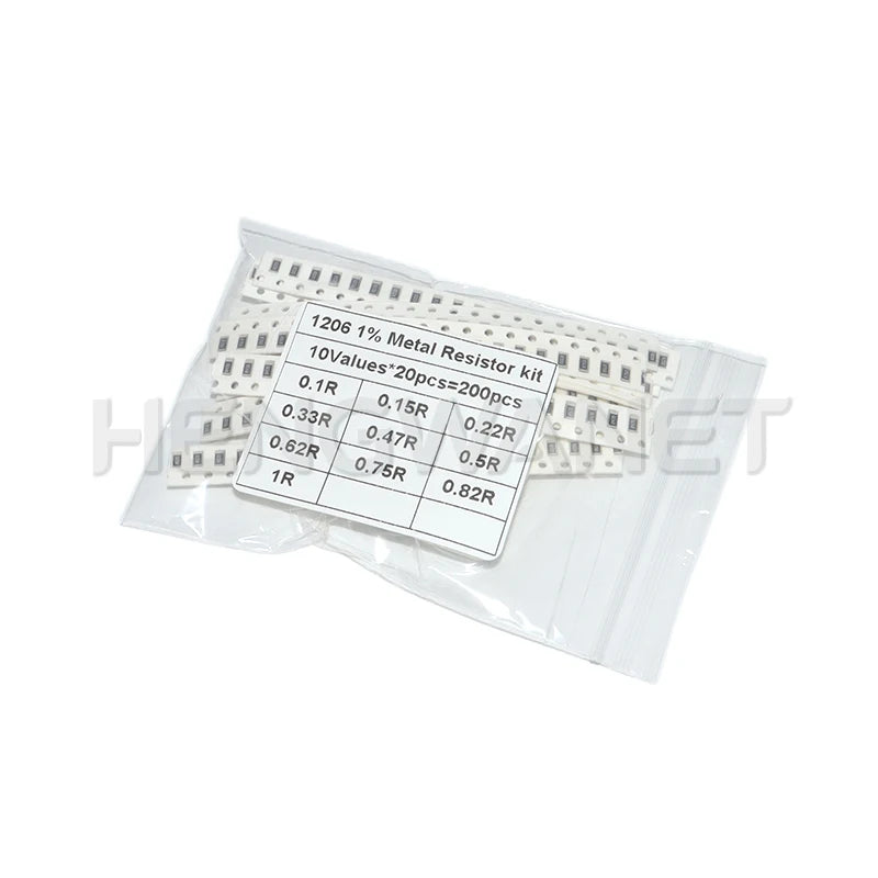 0402 0603 0805 1206 1210 2512 SMD Resistor Kit Assorted Kit 10k 100k 1k 1R 100R 220R 1% 5%