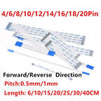 FPC FFC Ribbon Flexible Flat Cable 4P/6P/8P/10P/12P/14P/16P/18P/20 Pin Pitch 0.5MM 1.0MM AWM 20624 80C 60V 6/10/15/20/25/30/40CM