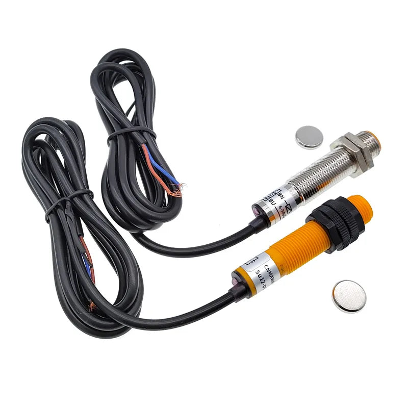 SJM12-10D1 Metal Hall Sensor Plastic Magnetic Proximity Switch M12 NPN DC 6-36V Normally Open 200mA DC 2 Wire NO 10mm