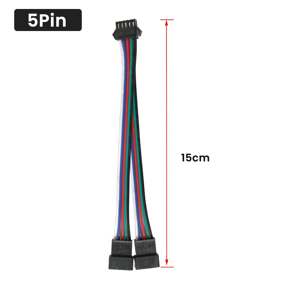 1-50PCS LED Strip Splitter Cable 2Pin/3Pin/4Pin/5Pin/6Pin JST SM Connector 1 Male to 2 Female for WS2811 WS2812 SK6812 RGB/RGBW
