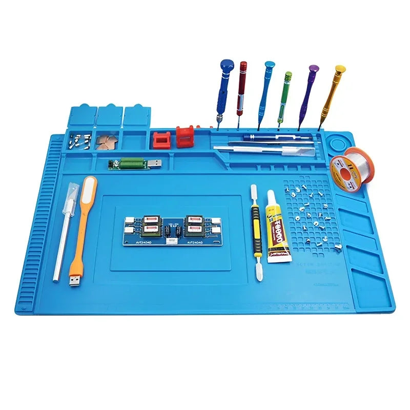 ESD Heat Insulation Soldering Mat Computer Phone Repair Tool Kit Working Silicone Repair Pad Heatresistant Maintenance Tool Kit