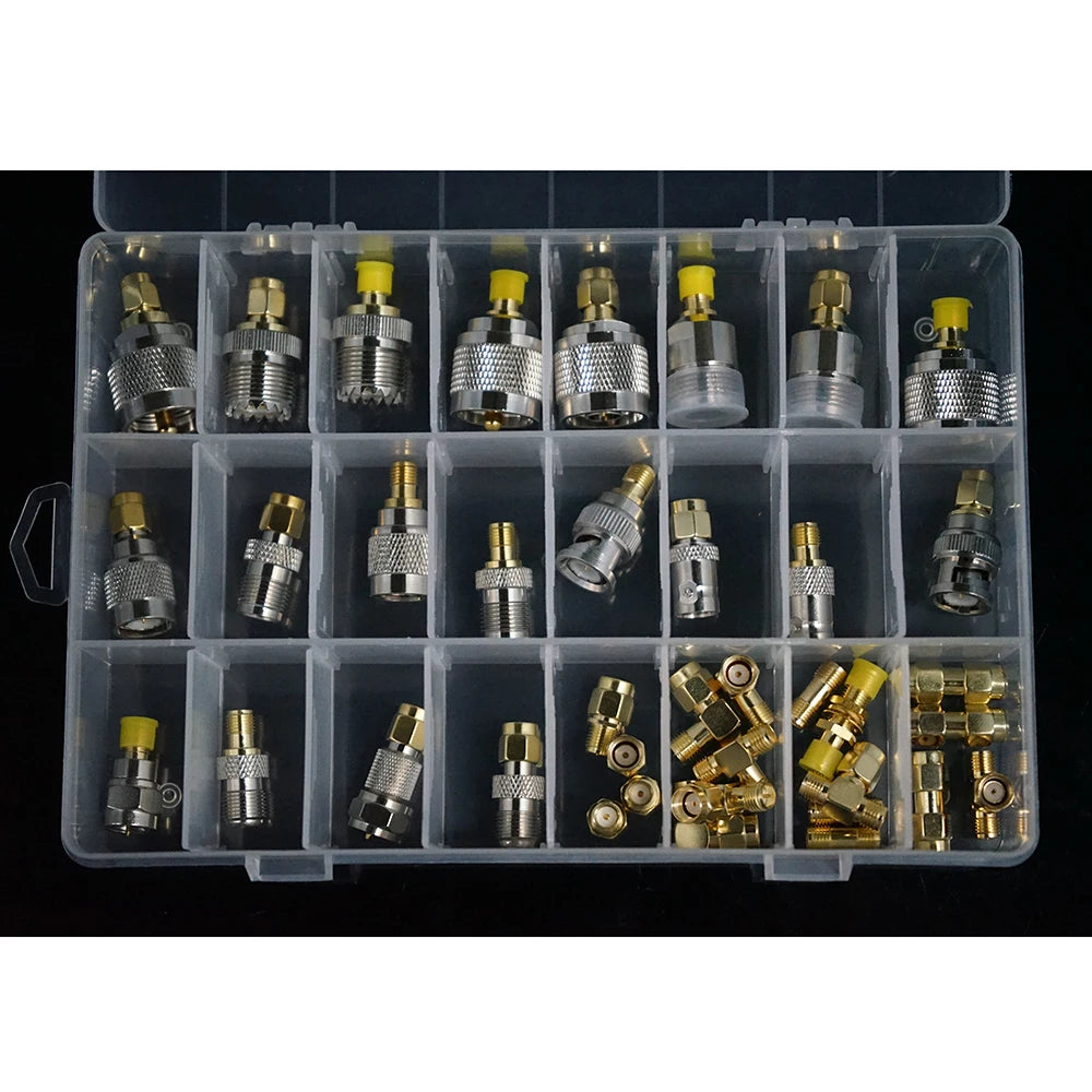 4 Piece SMA BNC UHF To SMA MCX MMCX BNC TNC UHF SO239 PL259 N F Type SMB RF Coaxial Coax Adapter Connector Combination