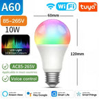 TNCE Tuya E27 Bulb Bluetooth/WIFI/Zigbee, Dimmable Light LED Lamp 2700-6500k RGB, Smart Life APP, Voice with Alexa Google Home