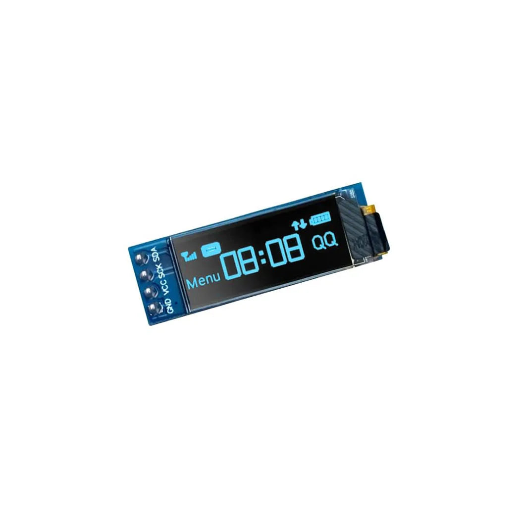 0.91 Inch OLED Display Module White/Blue OLED 128X32 LCD LED Display SSD1306 12832 0.91 IIC I2C Communicate for Arduino