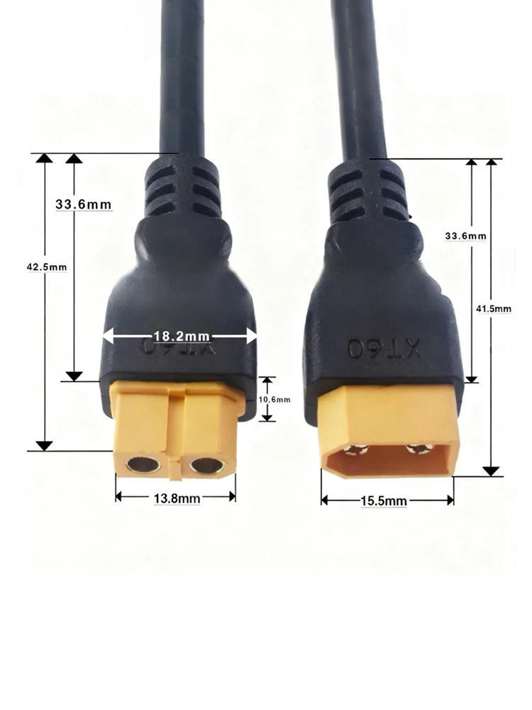 XT60 Male Female To DC 5.5*2.1/5.5*2.5 RC Battery Charging Connector Suitable For Aircraft Model Battery/drone Power Connection