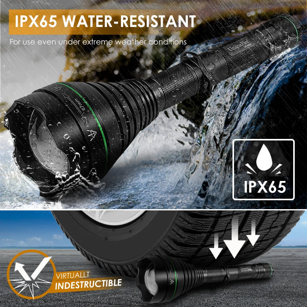 UniqueFire 1508 T38 T50 T67 T75 IR 850NM 5W LED Hunting Flashlight 3 Mode Zoom Night Vision Torch + Rat Tail Mount + USB Charger