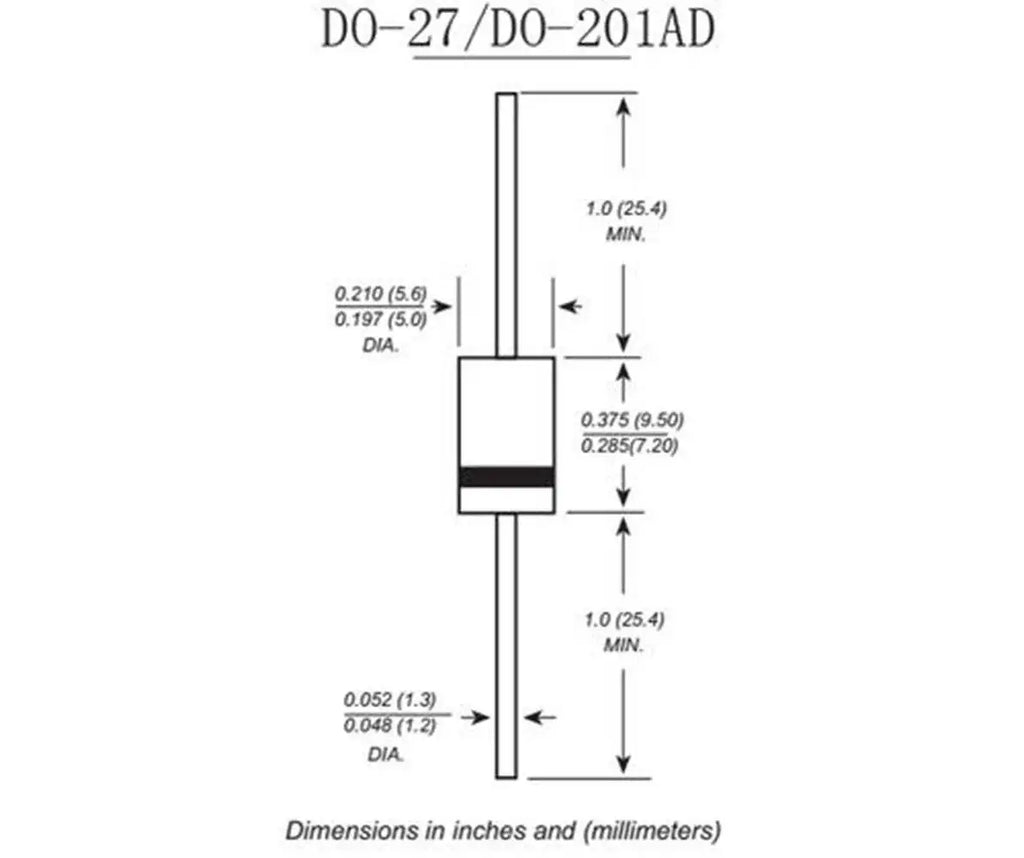 5pcs SF58 5A 600V DO-27 DO-201AD Ultra Fast Recovery Diode