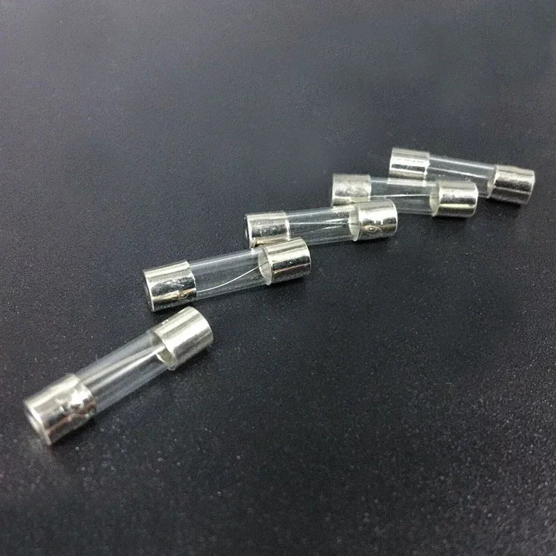 100/72pcs Car Fast-blow Glass Fuses Car Glass Tube Fuses 0.2-20A 0.5-30A Assorted Kit for Car Light Inflator Vacuum Cleaner