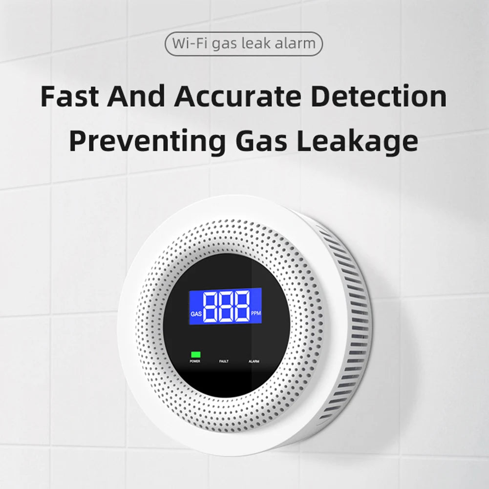 Gas  Sensor Digital Display Natural Gas Sniffer with Temperature Sensor Bluetooth-compatible for LPG Gas Biogas Methane