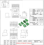 2.54mm Pitch KF2EDG PCB Screw Terminal Block 2P 3P 4P 5P 6P 7P 8P 9P 10Pin Male Plug Female Socket Pin Header Wire Connector