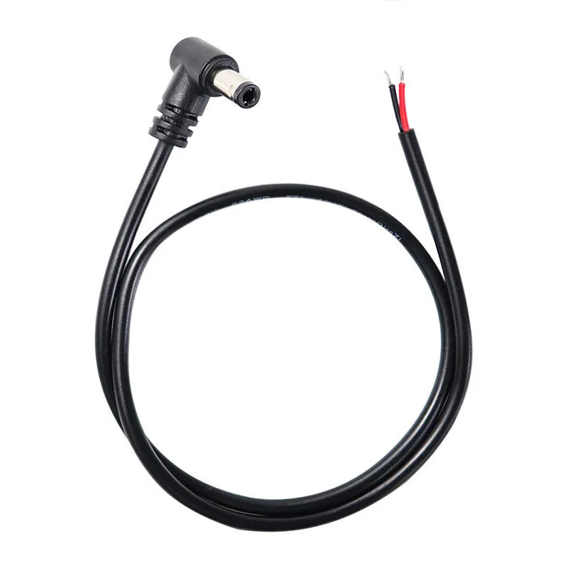 2pin DC Male Power Connector Extend Right Angle Charging Cable 4.0x1.7 3.5x1.35mm 5.5x2.1mm 5.5x2.5mm 22AWG 90 Degree 3A Cord T