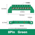Bridge Type Zero Line Ground Bar Grounding Copper Bar Distribution Box to Zero  Terminal Block Connector Earth Neutral 5-12 Hole