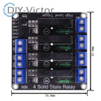 5V 1 2 4 6 Channel SSR AVR G3MB-202P 8 Way High Level Solid State Relay Module 240V 2A Output With Resistive Fuse for Arduino