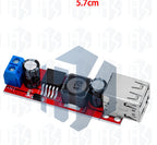 BS LM2596 DC-DC Buck Converter Module - 6V-40V Input to Dual USB 5V/3A Output for Automotive Use