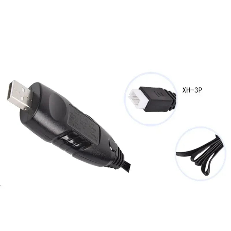 7.4v Charger XH-3P 2S Lipo Battery Fast Charging Electric for Cars RC Drone Toys Spare parts USB Charger 2000/1000/500mA
