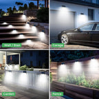 Solar Lights Outdoor Garden, 176 LED Ultra Bright Security Lights Motion Sensor, 3 Modes Waterproof Solar Powered Wall  Lights