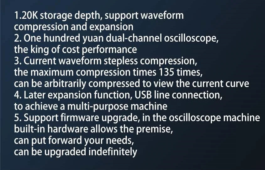 50M SCO2 Dual-Channel Digital Oscilloscope 10MHz Sampling Rate 2.5 KSA/s Analog Bandwidth Automatic PWM Electronic Repair Tool