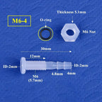 PP Straight Bulkhead Connector M5~M16 Thread To 3~12mm Aquarium Water Tank Inlet Outlet Joint Garden Irrigation Hose Connectors