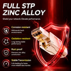 AMPCOM Crimp Free RJ45 Connector Zn-Alloy STP 40G 2000Mhz CAT8 CAT7 CAT6A CAT6 Feild Termination Plug for 22-26AWG 2Pcs