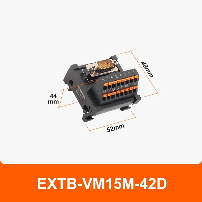 ENMG Direct Insertion 8A 300V DB9 Serial Terminal Block 9 pole 15db25 37 44 50 78 pin male female terminal block rail type D-SUB