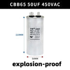 CBB65 450V Motor Capacitor Air Conditioner Compressor Start Capacitor 5uF 6uF 20uF 25uF 30uF 35uF 40uF 45uF 50uF 60uF 70uF