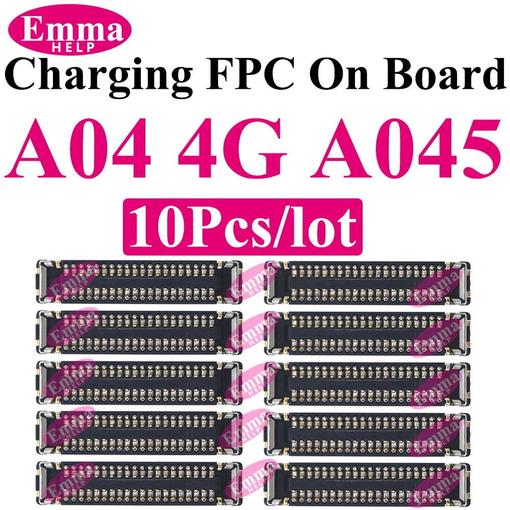10pcs Original Charging Port FPC Connector For Samsung A04 A05 A14 A15 A24 A25 A34 A35 A52 A53 A54 A55 Mainboard Flex Clip