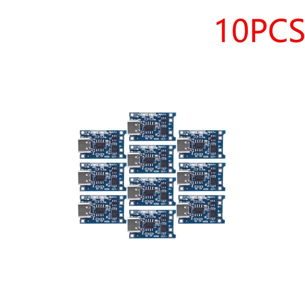 10pcs 5V 1A 18650 Lithium Battery Charging Board PLR TP4056 Lithium Charging Mini/Micro USB Type C Charge Module With Protect