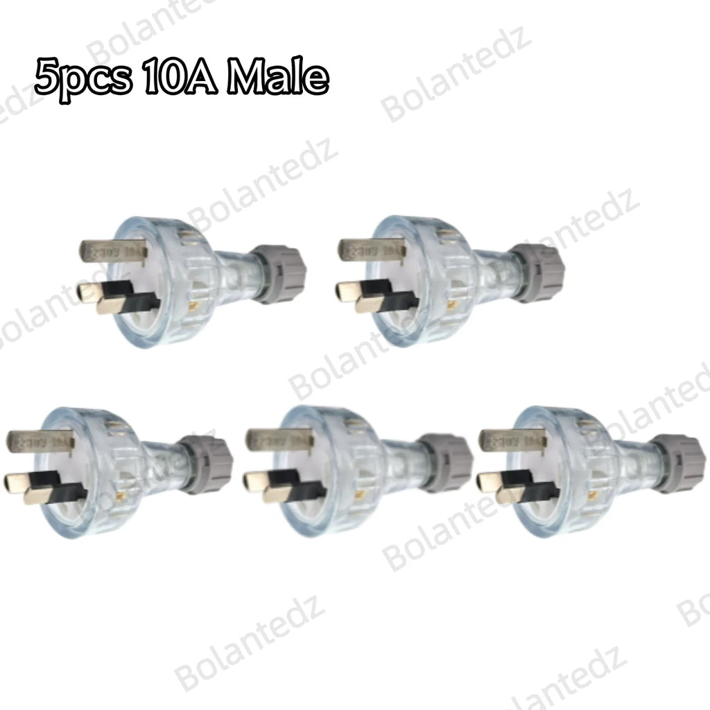 Bolantez 1pcs SAA Rewirable Plug Socket Australian Female Socket 3 Prong Electrical Socket Grounded Rewire Socket DIY Assembled