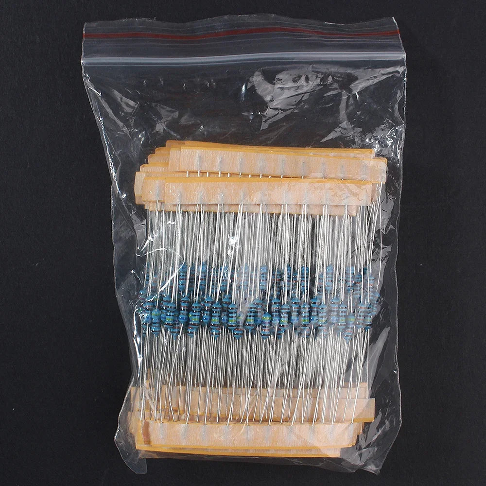 300pcs 1/4W Metal Film Resistors Kit 10Ohm ~1MOhm 30Values 1% Accuracy 0.25W Electronic Components Kit