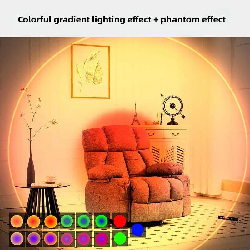 LED Night Light with Motion Sensor RGB Gradient Ambient Light Dimmable Magnetic Stair Lamp for Entryway Bedside Desk Wardrobe
