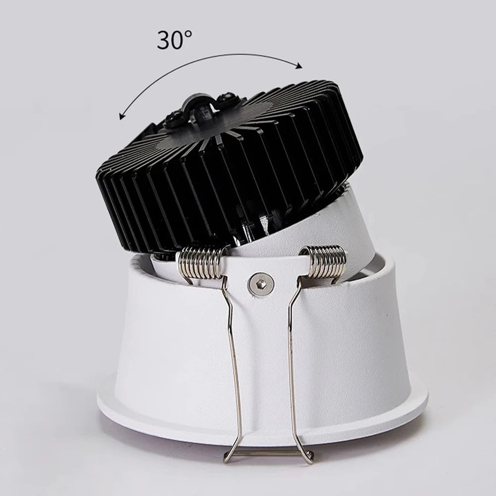 Narrow Border Adjustable Dimmable Embedded LED Spotlight Tuya Bluetooth/Zigbee Matter 3CCT Smart LED Ceiling Home Commercial