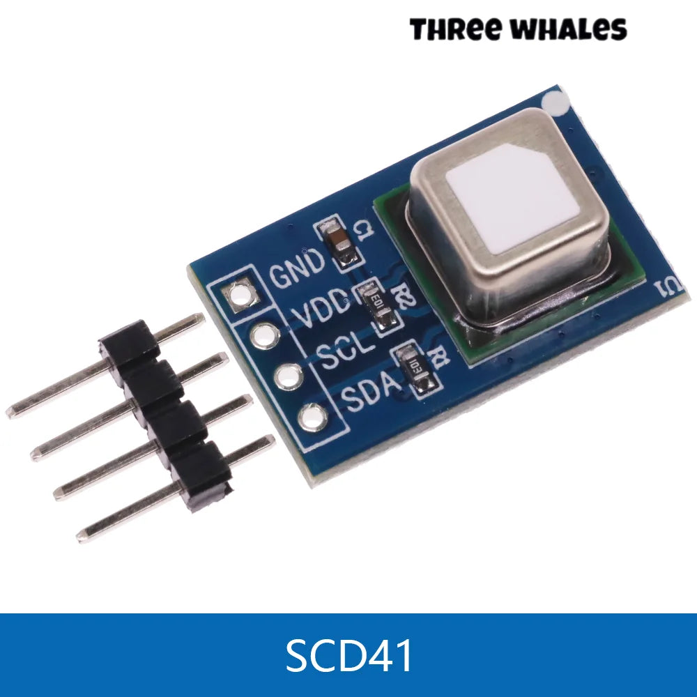 /SCD40 SCD41 Gas Sensor Module Detects CO2 CO2 Temperature and Humidity Two In One I2C Communication Purple with Pin Array